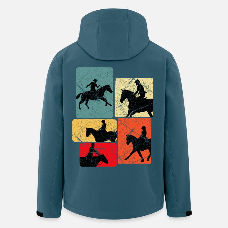 Equestrian Pop Silhouetten Kollektion - Recycelte Männer Softshell-Jacke von Stanley/Stella - Dunkles Petrol