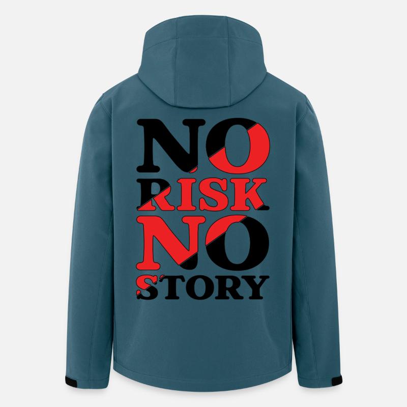 No Risk No Story - Recycelte Männer Softshell-Jacke von Stanley/Stella - Dunkles Petrol
