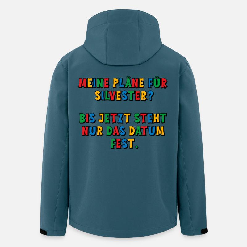 Meine Silvesterpläne - das Datum steht fest - Recycelte Männer Softshell-Jacke von Stanley/Stella - Dunkles Petrol