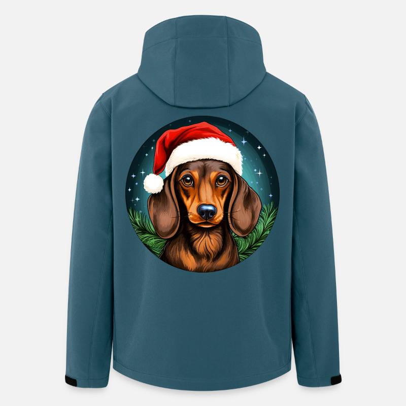 Dackel Christmas - Recycelte Männer Softshell-Jacke von Stanley/Stella - Dunkles Petrol