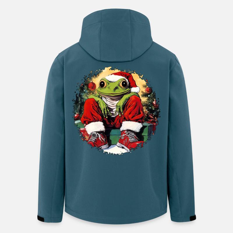 Weihnachten Frösche - Recycelte Männer Softshell-Jacke von Stanley/Stella - Dunkles Petrol