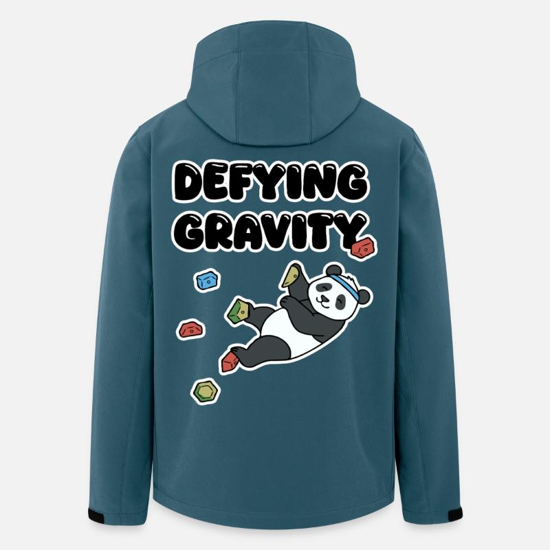 Chill Panda Climbing | Defying Gravity Bouldering - Recycelte Männer Softshell-Jacke von Stanley/Stella - Dunkles Petrol