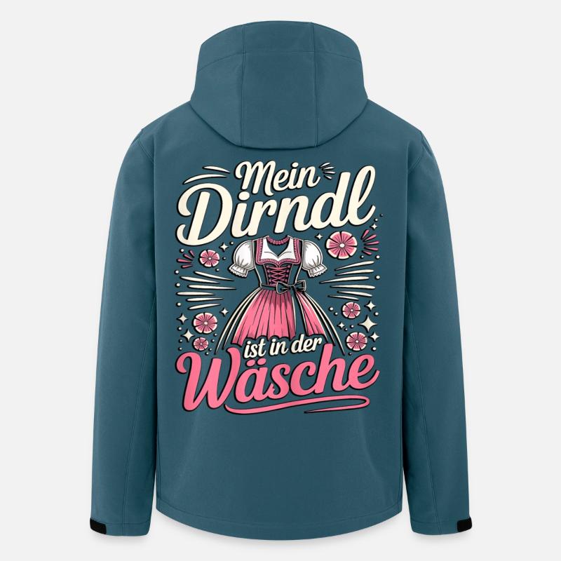 Mon dirndl est dans la buanderie - Veste softshell homme en polyester recyclé Stanley/Stella - bleu pétrole foncé