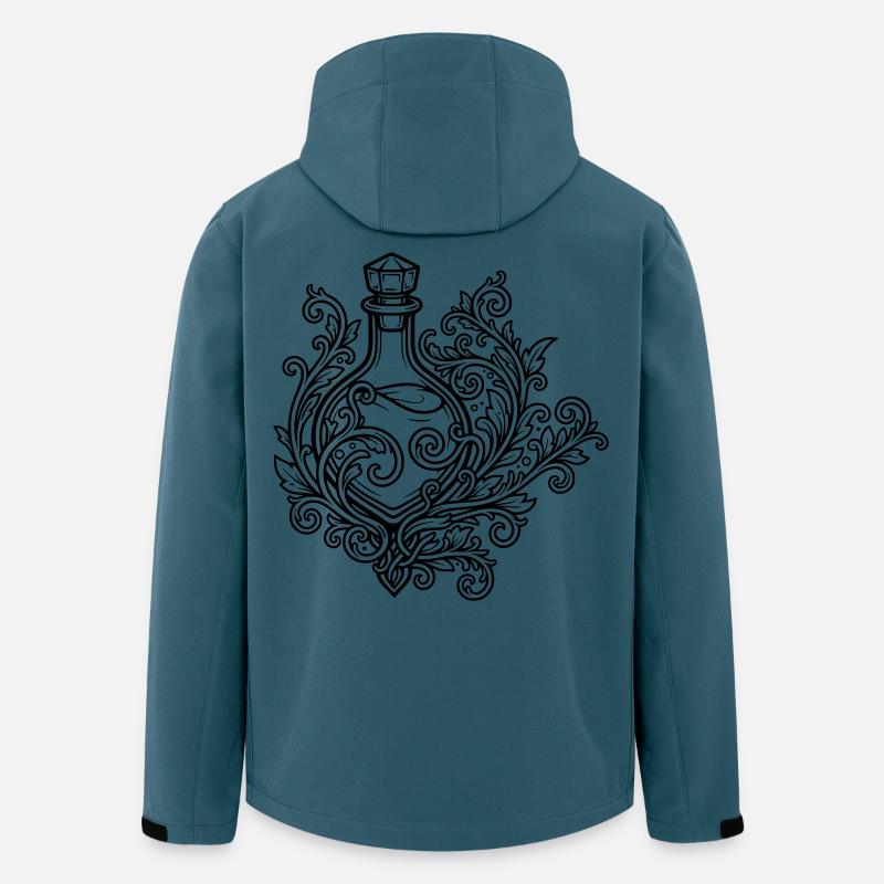 Elixierfläschchen und Blumen - Recycelte Männer Softshell-Jacke von Stanley/Stella - Dunkles Petrol