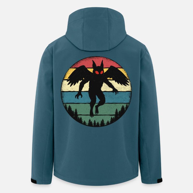 Mothman Retro Cryptid Legend - Recycelte Männer Softshell-Jacke von Stanley/Stella - Dunkles Petrol