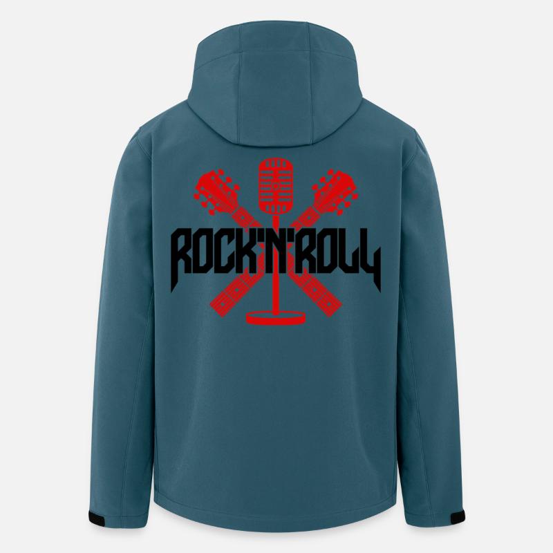 Rock 'N' Roll Microphone and Guitars - Men’s Recycled Softshell Jacket by Stanley/Stella - stargazer