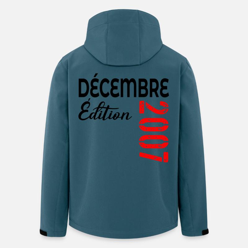 Dezember 2007, 18-jähriges Jubiläum - Recycelte Männer Softshell-Jacke von Stanley/Stella - Dunkles Petrol