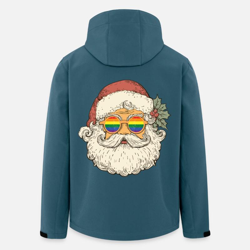 Pride Santa – Christmas with Love - Recycelte Männer Softshell-Jacke von Stanley/Stella - Dunkles Petrol