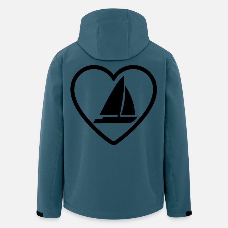 Catamaran Heart – Segel-Leidenschaft - Recycelte Männer Softshell-Jacke von Stanley/Stella - Dunkles Petrol