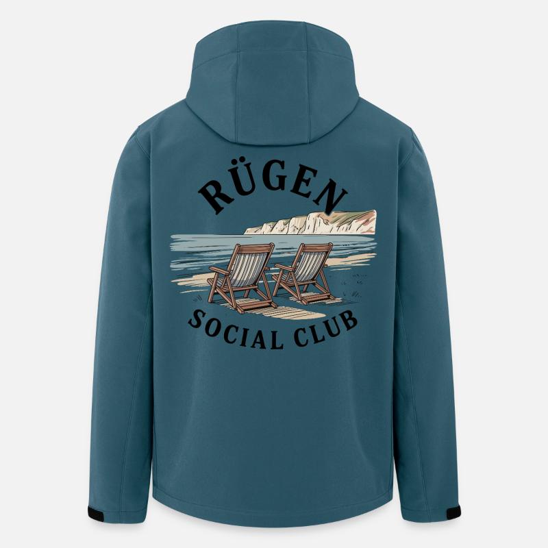 Rügen Strand Ostsee Urlaub  - Recycelte Männer Softshell-Jacke von Stanley/Stella - Dunkles Petrol