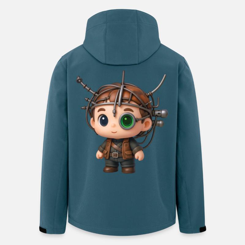 SCI BOY – Baby & Kinder - Recycelte Männer Softshell-Jacke von Stanley/Stella - Dunkles Petrol