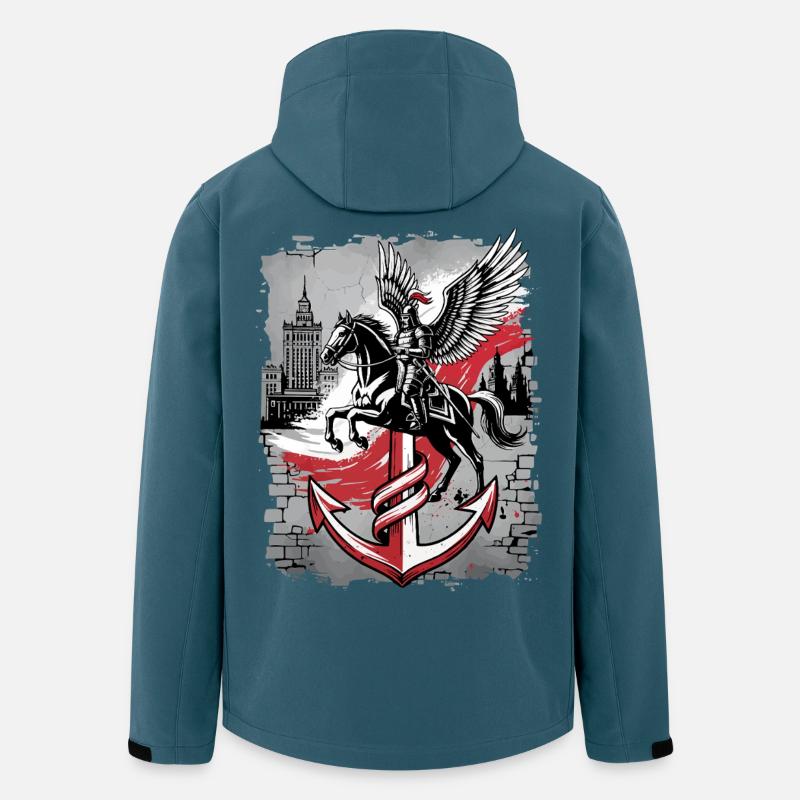 Hussar Warszawa PW Gadekunst-Tee - Stanley/Stella herre softshelljakke i genanvendt polyester - mørk petrol
