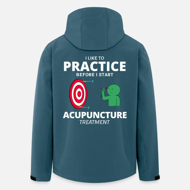 Akupunkturbehandlung Professionell Lustig - Recycelte Männer Softshell-Jacke von Stanley/Stella - Dunkles Petrol