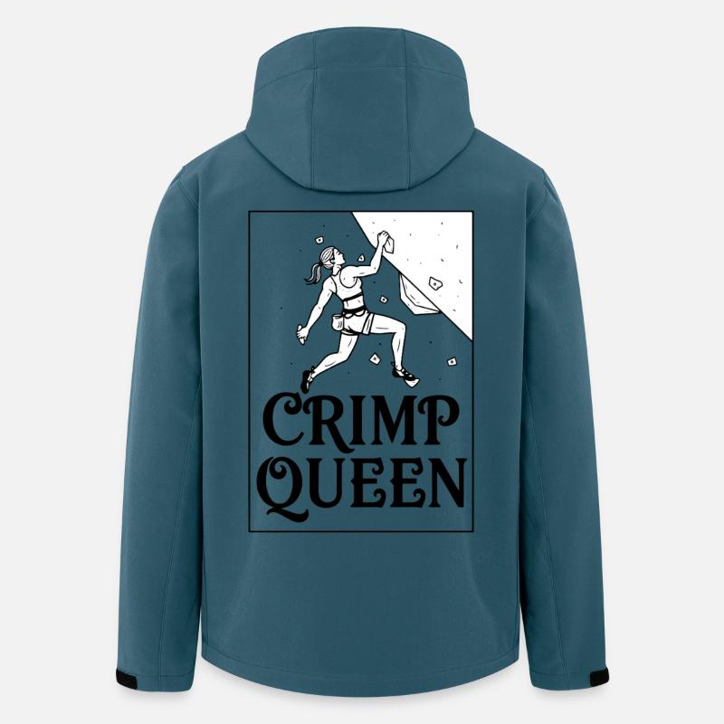 Crimp Queen Rock Climbing Adventure Graphic - Men’s Recycled Softshell Jacket by Stanley/Stella - stargazer