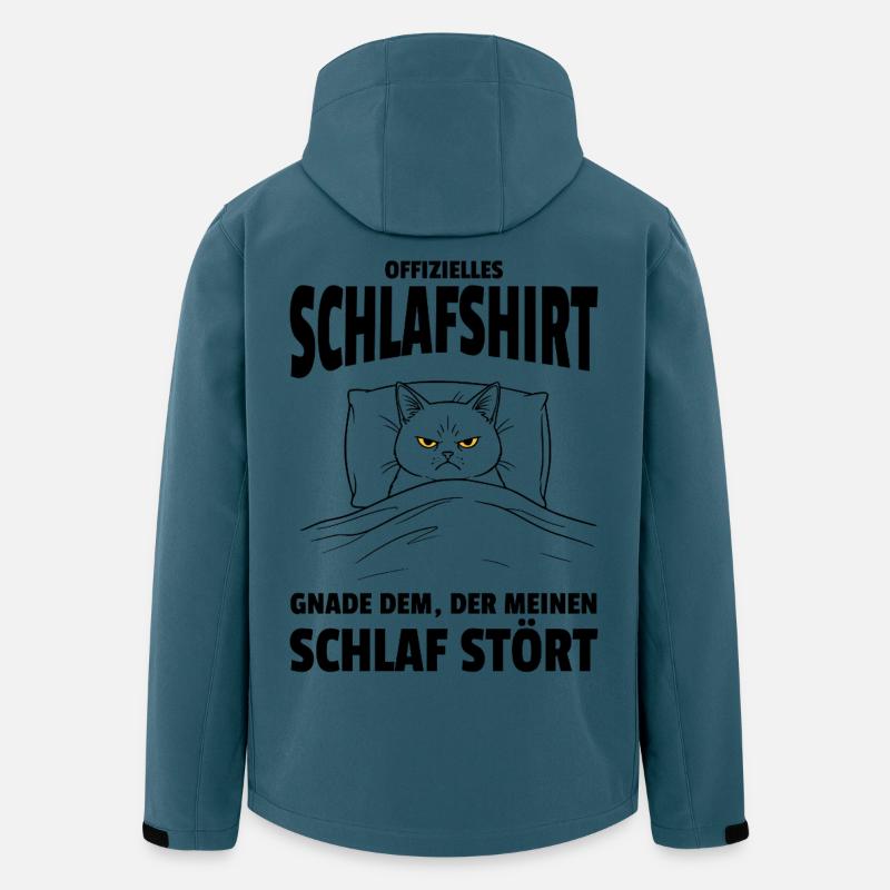 Offizielles Schlafshirt mit Katze - Recycelte Männer Softshell-Jacke von Stanley/Stella - Dunkles Petrol