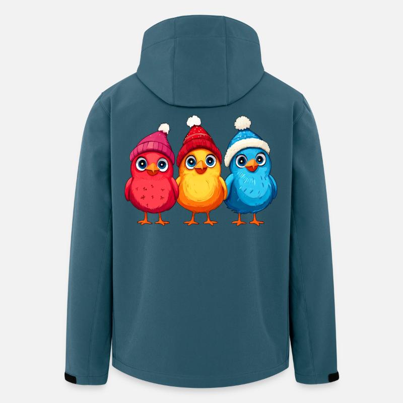 Weihnachten Hühner - Recycelte Männer Softshell-Jacke von Stanley/Stella - Dunkles Petrol