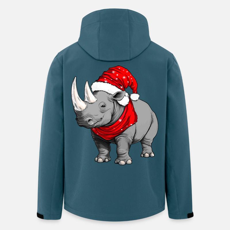 Nashörner Weihnachten - Recycelte Männer Softshell-Jacke von Stanley/Stella - Dunkles Petrol