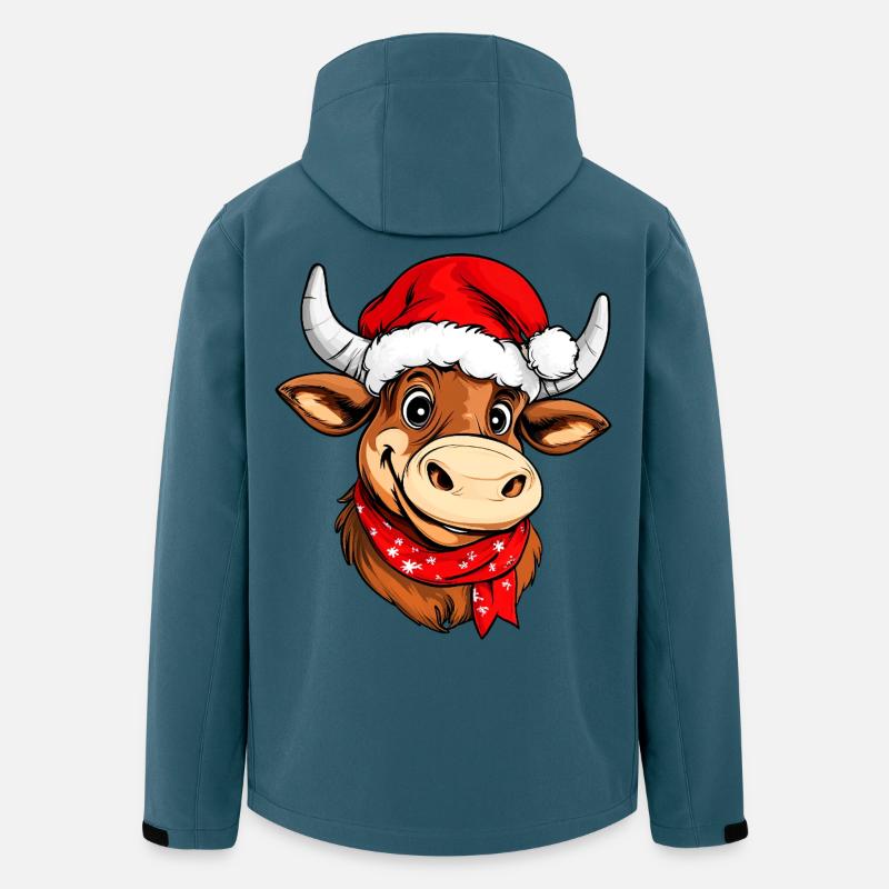 Weihnachten Stiere - Recycelte Männer Softshell-Jacke von Stanley/Stella - Dunkles Petrol