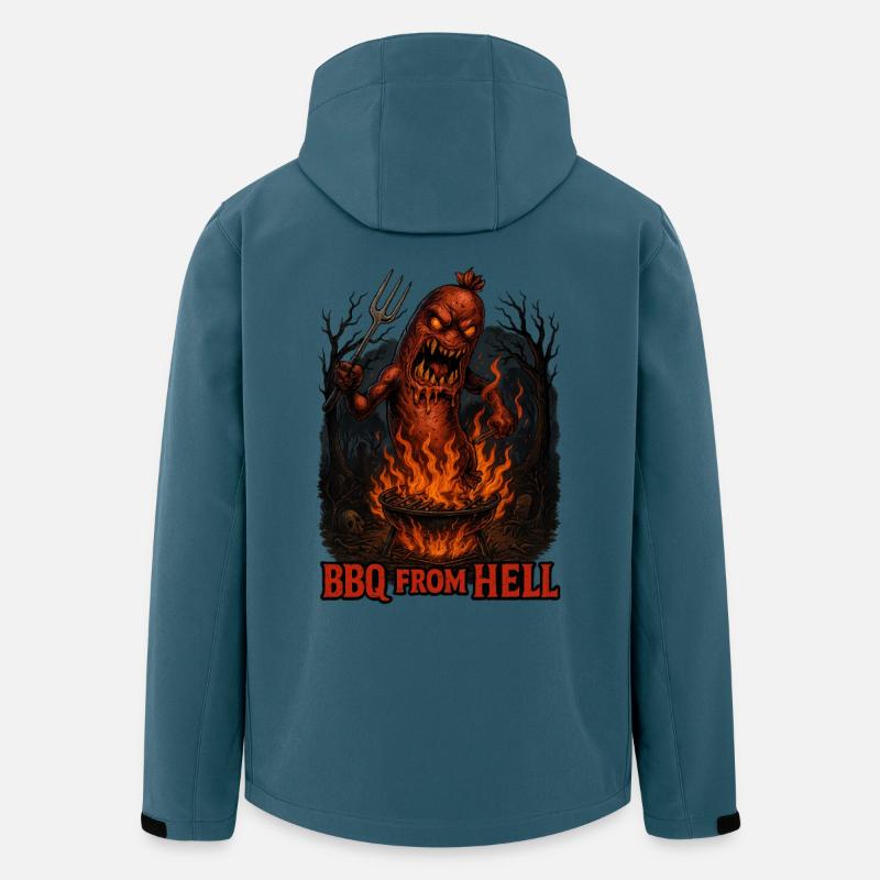 BBQ From Hell - Recycelte Männer Softshell-Jacke von Stanley/Stella - Dunkles Petrol