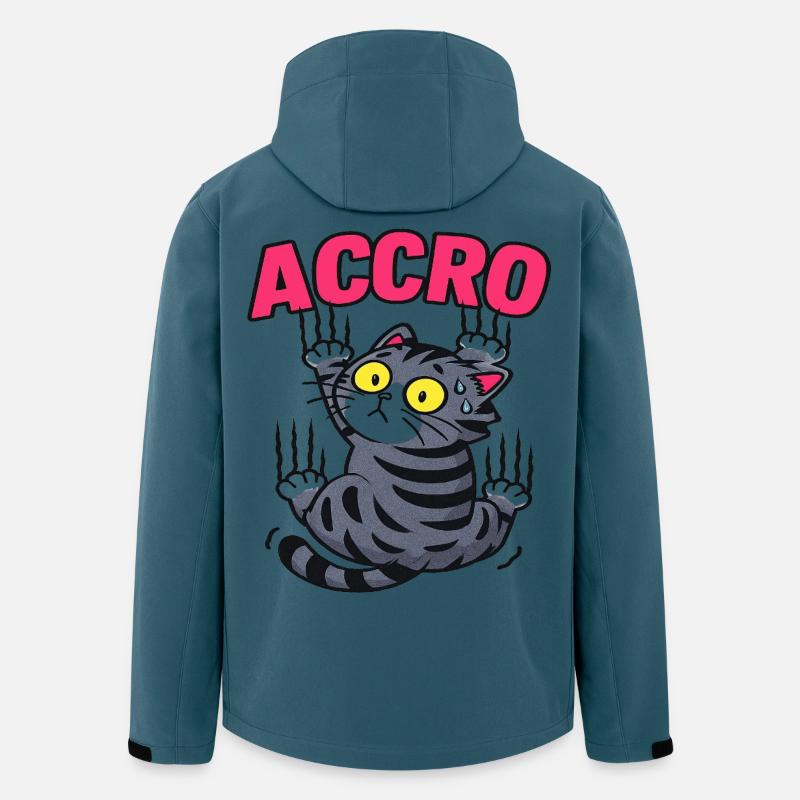 Katzen-HUMOR-Design Cartoon-Süßes Geschenk - Recycelte Männer Softshell-Jacke von Stanley/Stella - Dunkles Petrol