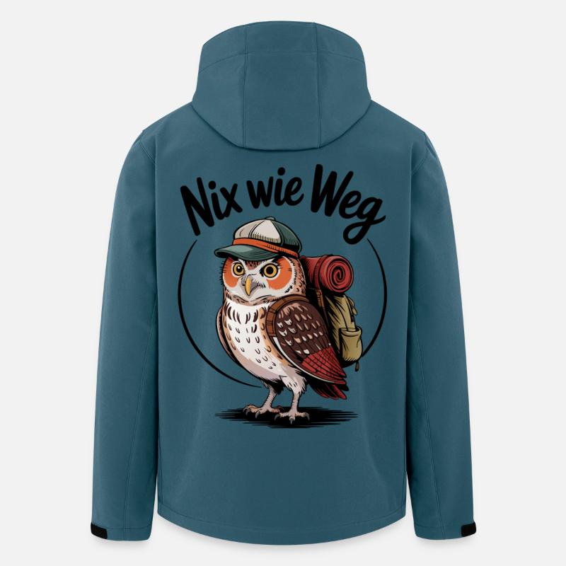 Forest hiker owl with backpack - Men’s Recycled Softshell Jacket by Stanley/Stella - stargazer