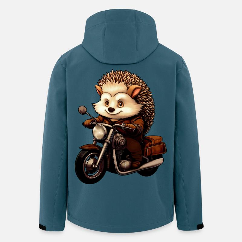 Motorrad Igel - Recycelte Männer Softshell-Jacke von Stanley/Stella - Dunkles Petrol