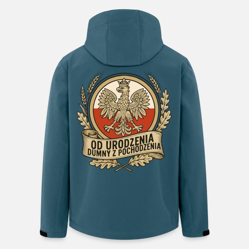 Born Proud Polish Eagle Emblem - Recycelte Männer Softshell-Jacke von Stanley/Stella - Dunkles Petrol