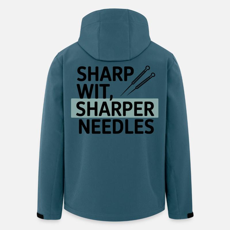 Sharp Wit Sharper Needles Acupuncturist Profession - Men’s Recycled Softshell Jacket by Stanley/Stella - stargazer