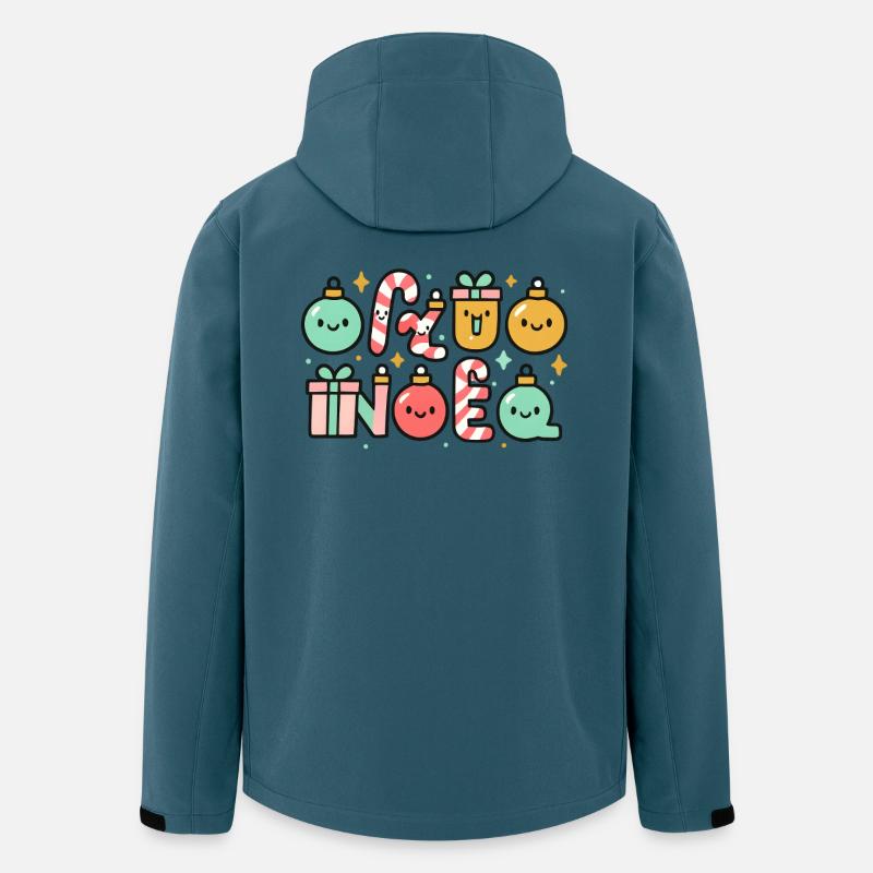Süße Weihnachtssüßigkeiten - Recycelte Männer Softshell-Jacke von Stanley/Stella - Dunkles Petrol