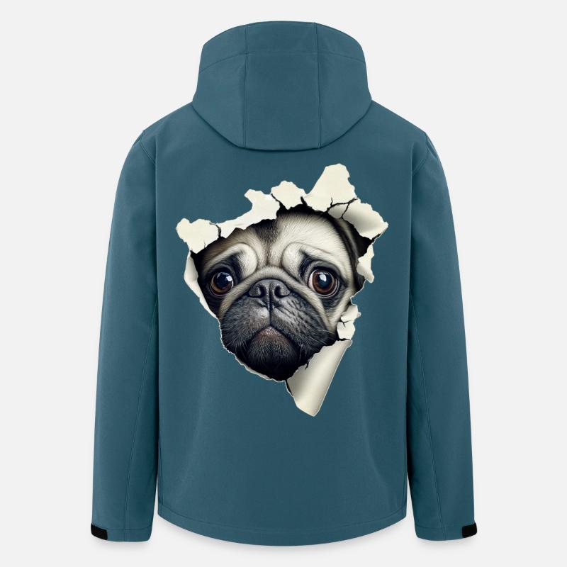 Mops - Recycelte Männer Softshell-Jacke von Stanley/Stella - Dunkles Petrol