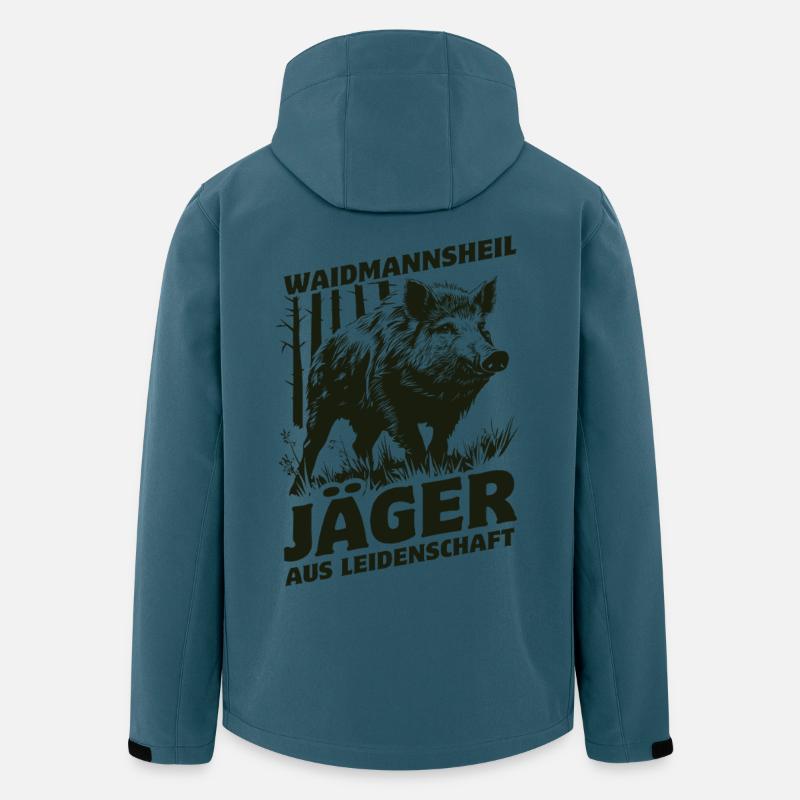 Waidmannsheil - Jäger aus Leidenschaft - Recycelte Männer Softshell-Jacke von Stanley/Stella - Dunkles Petrol