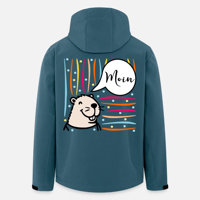 Norddeutschland Moin Capybara - Recycelte Männer Softshell-Jacke von Stanley/Stella - Dunkles Petrol