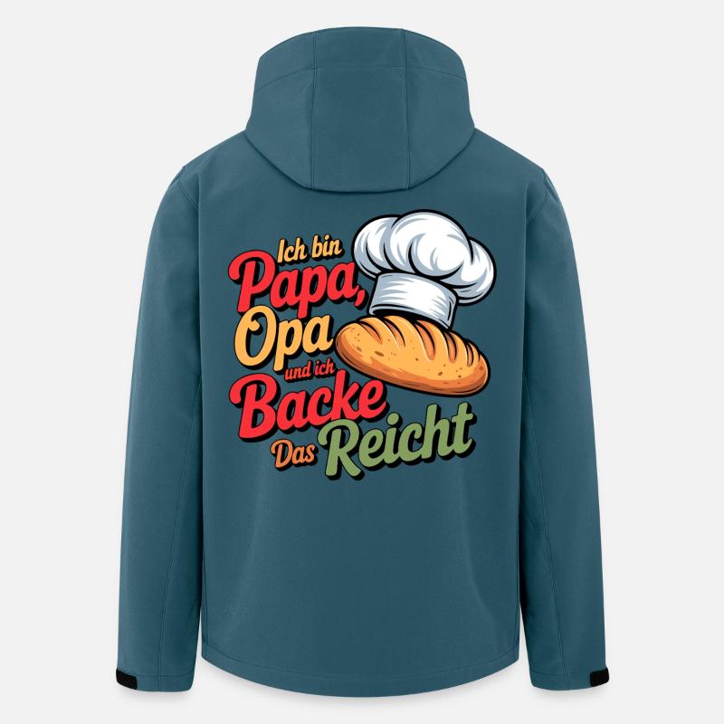 Papa Opa Backen Brot Design - Recycelte Männer Softshell-Jacke von Stanley/Stella - Dunkles Petrol
