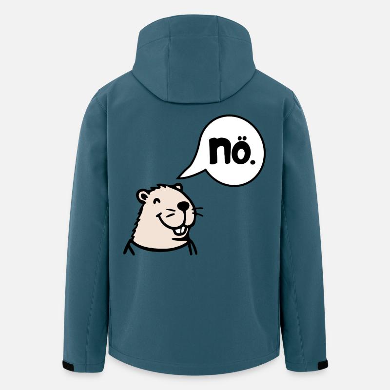 Capybara Absage Nö Nein - Recycelte Männer Softshell-Jacke von Stanley/Stella - Dunkles Petrol