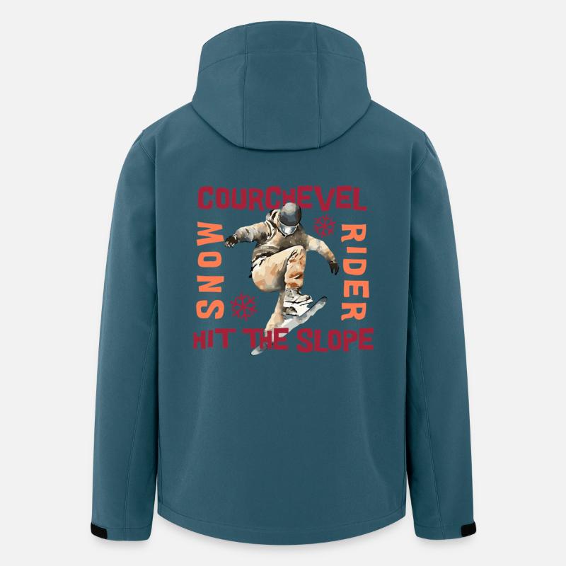 Courchevel Snowboard Jumping - Recycelte Männer Softshell-Jacke von Stanley/Stella - Dunkles Petrol