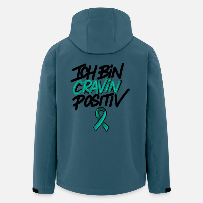 Ich bin Cravin Positiv " - Recycelte Männer Softshell-Jacke von Stanley/Stella - Dunkles Petrol