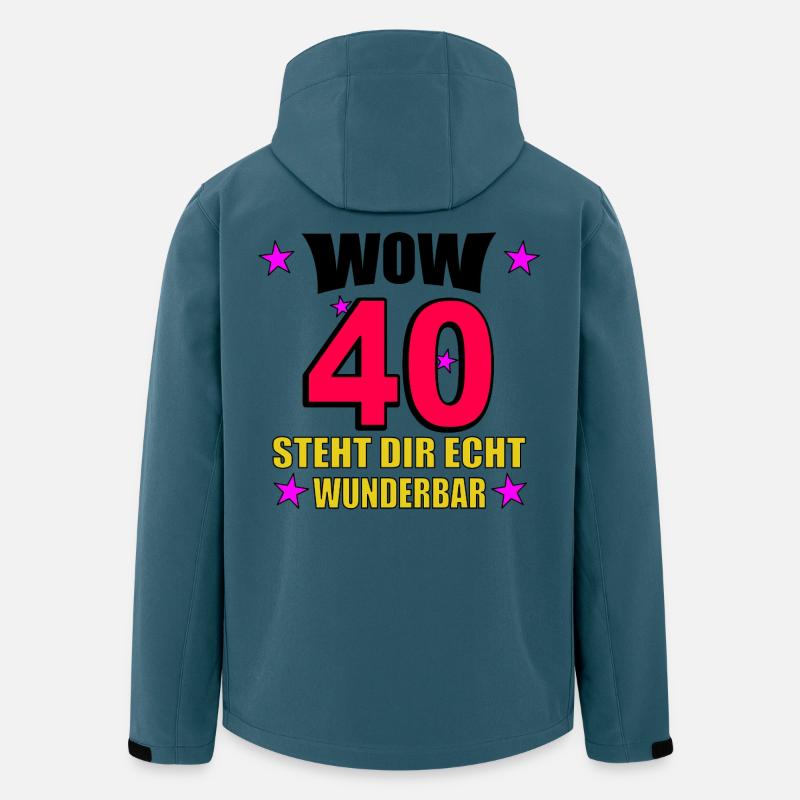 40 Geburtstag Wunderbar Neon - Recycelte Männer Softshell-Jacke von Stanley/Stella - Dunkles Petrol