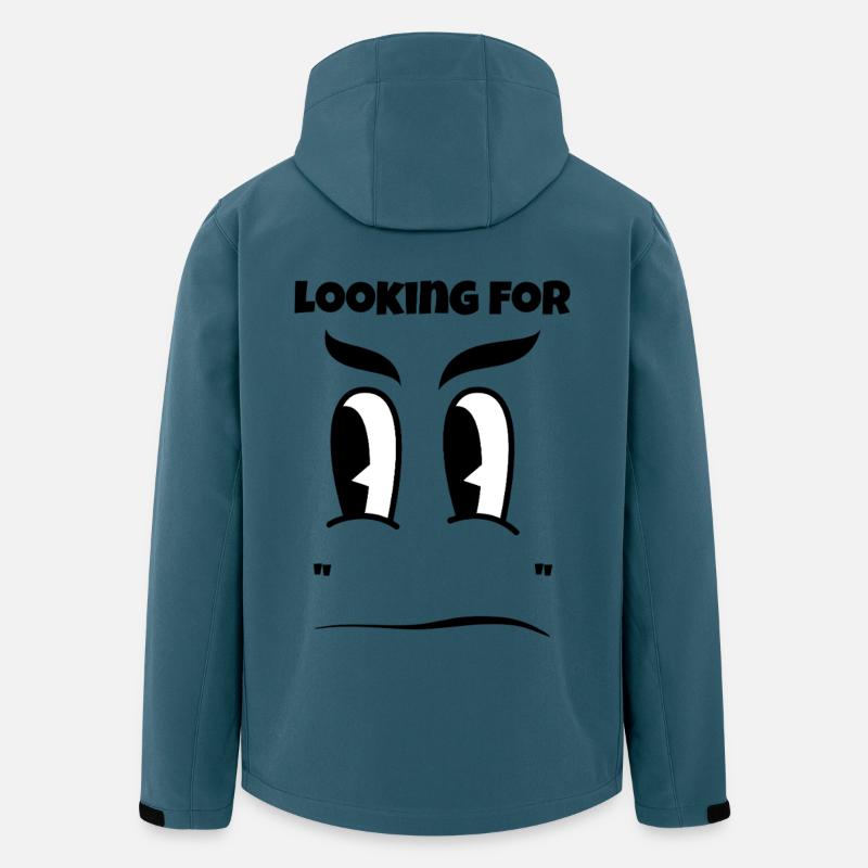 Looking for "Dein Text" hier - Recycelte Männer Softshell-Jacke von Stanley/Stella - Dunkles Petrol