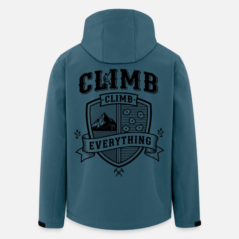 Climb Everything Kletterabenteuer - Recycelte Männer Softshell-Jacke von Stanley/Stella - Dunkles Petrol