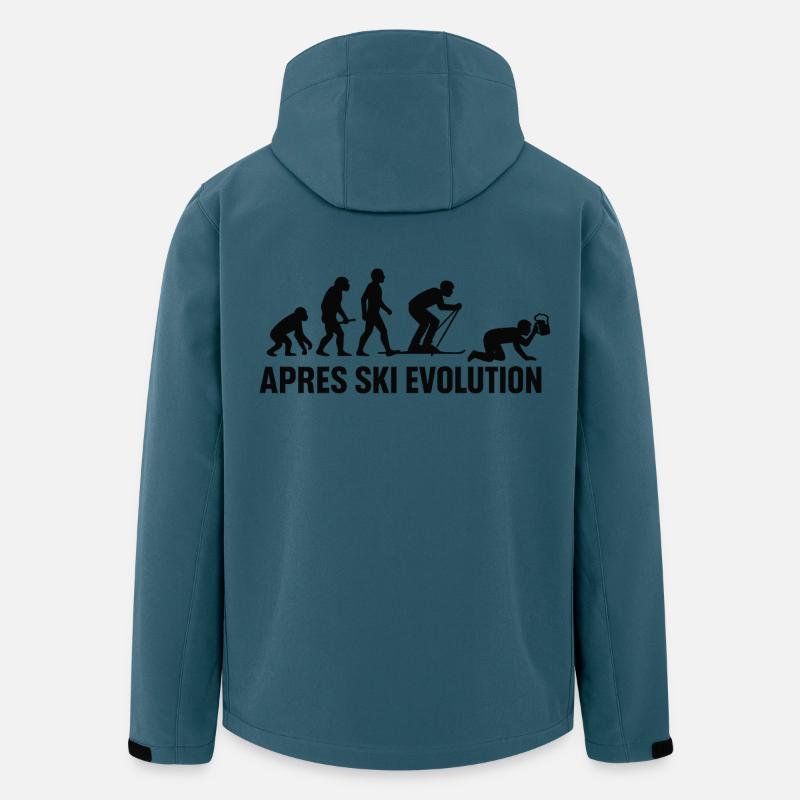  Apres Ski Evolution Skifahren Skiurlaub - Recycelte Männer Softshell-Jacke von Stanley/Stella - Dunkles Petrol