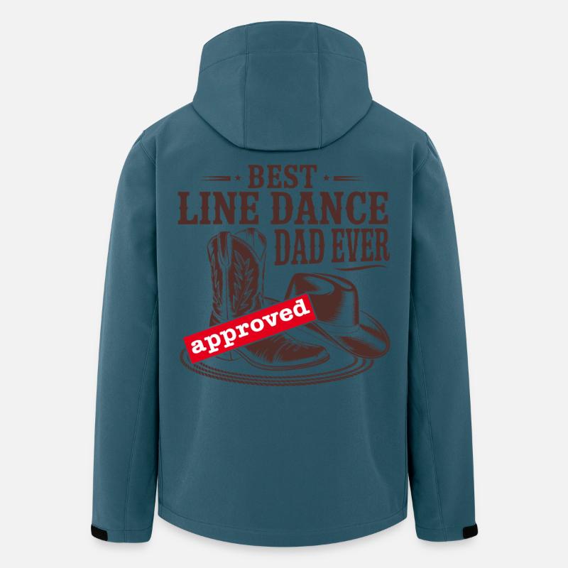 Der beste Line Dance Papa - Recycelte Männer Softshell-Jacke von Stanley/Stella - Dunkles Petrol