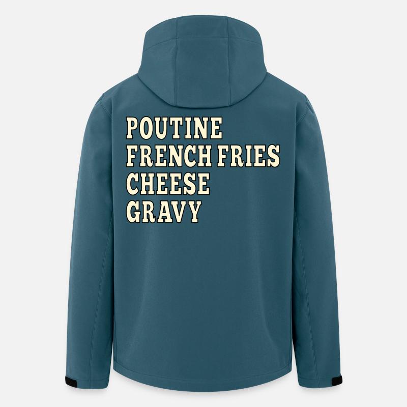 Kanadisches Fast-Food-Poutine - Recycelte Männer Softshell-Jacke von Stanley/Stella - Dunkles Petrol