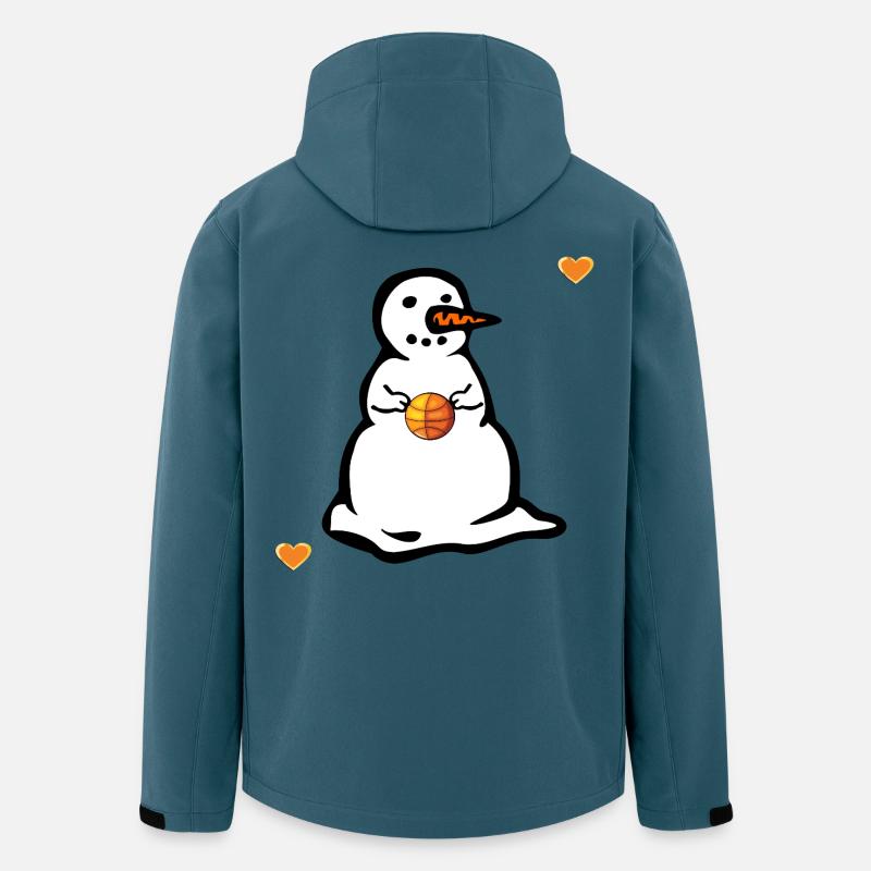 Winter Basketball Kinder Schneemann - Recycelte Männer Softshell-Jacke von Stanley/Stella - Dunkles Petrol