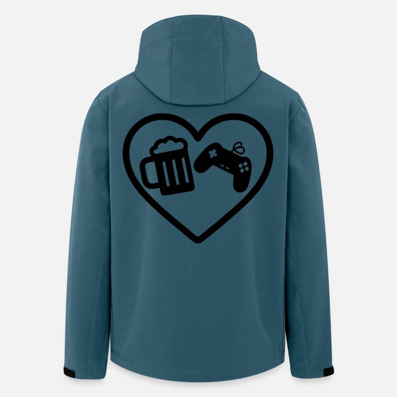 Heart Gaming Bier - Recycelte Männer Softshell-Jacke von Stanley/Stella - Dunkles Petrol
