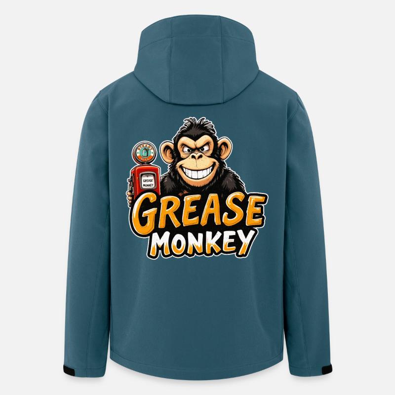 GreaseMonkey Grins-Mechaniker - Recycelte Männer Softshell-Jacke von Stanley/Stella - Dunkles Petrol