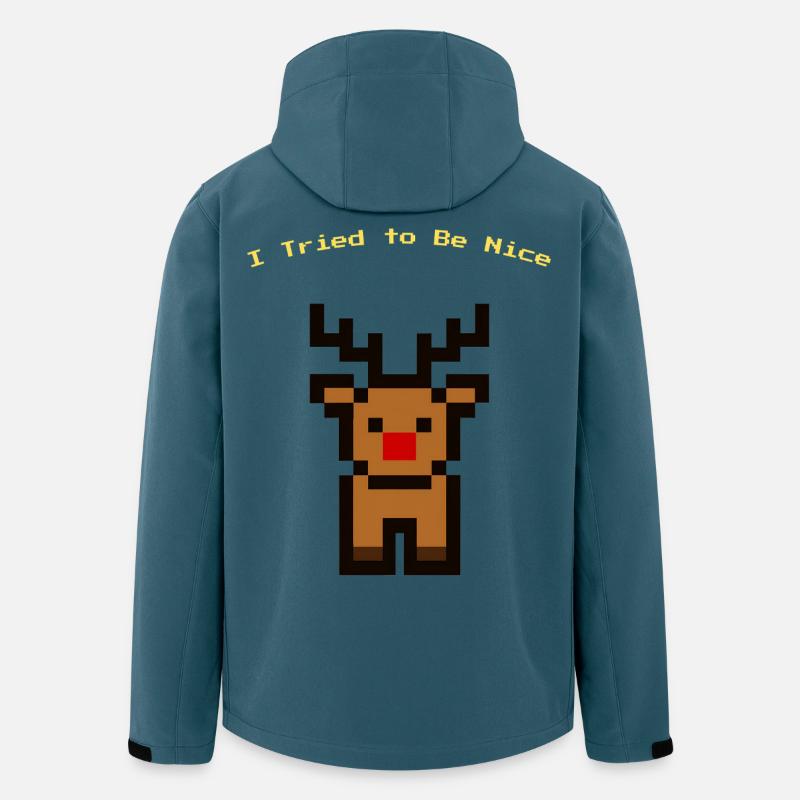 Pixel Rudolph - Recycelte Männer Softshell-Jacke von Stanley/Stella - Dunkles Petrol