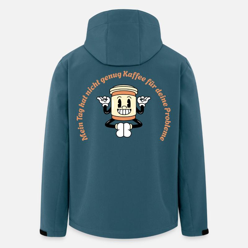 Kaffeepower Mehr Kaffee Mehr Mut - Recycelte Männer Softshell-Jacke von Stanley/Stella - Dunkles Petrol