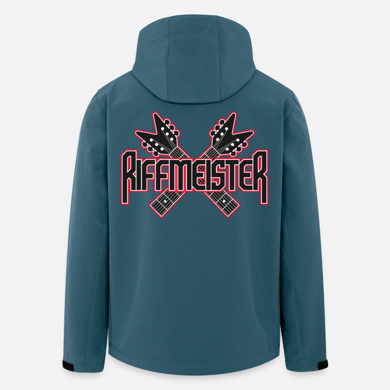 Riffmaster Crossed Guitars Logo - Recycelte Männer Softshell-Jacke von Stanley/Stella - Dunkles Petrol