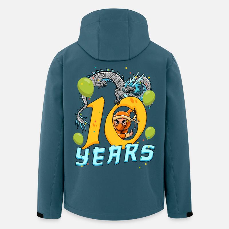Zehn Jahre Drachen Ninja Jubiläum - Recycelte Männer Softshell-Jacke von Stanley/Stella - Dunkles Petrol