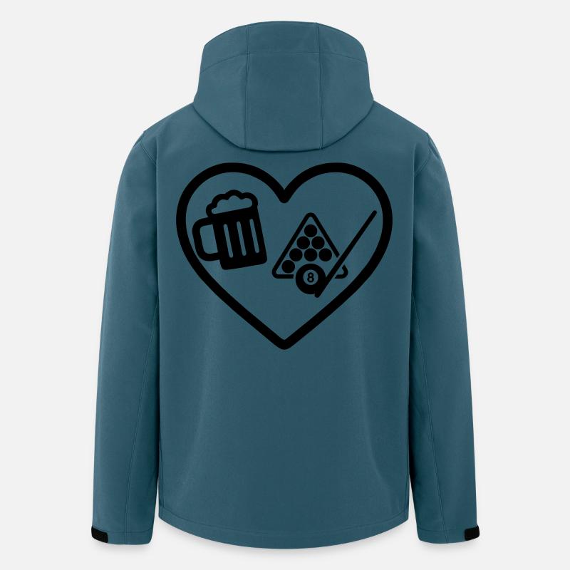 Heart Billiards Bier - Recycelte Männer Softshell-Jacke von Stanley/Stella - Dunkles Petrol